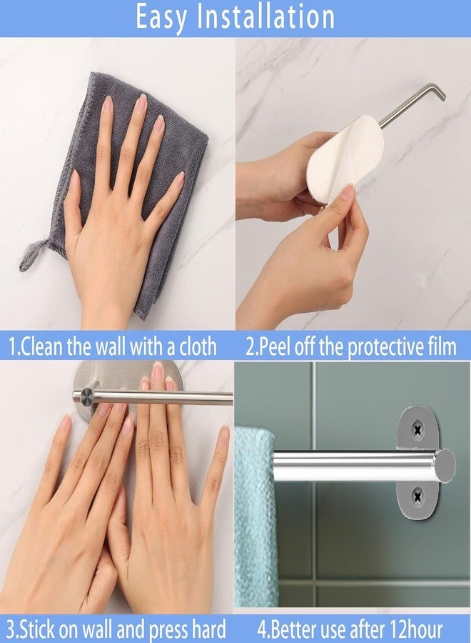 ACHRO Self Adhesive and Wall Mount Swivel Towel Rack, 15 Inch Thicken 304 Stainless Steel 3-Arm Towel Bar, Space Saving, Rustproof Swing Out Towel Hanger for Bathroom, Kitchen (Brushed Nickel) - Image 4